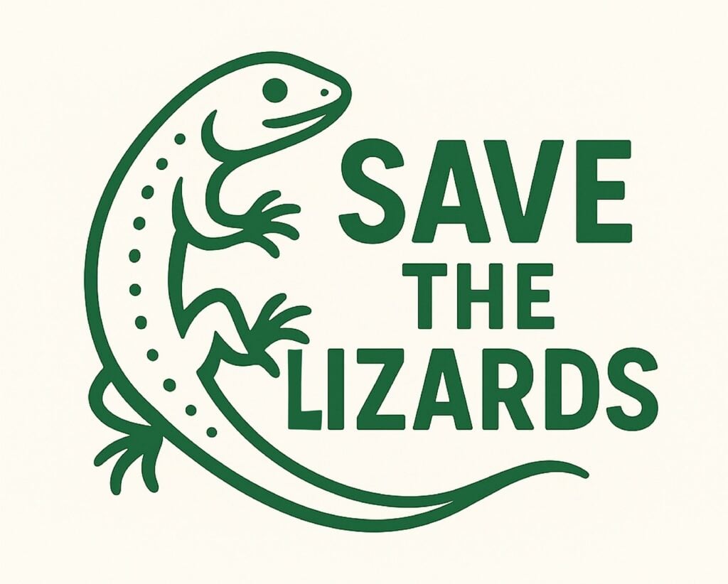save the lizards logo